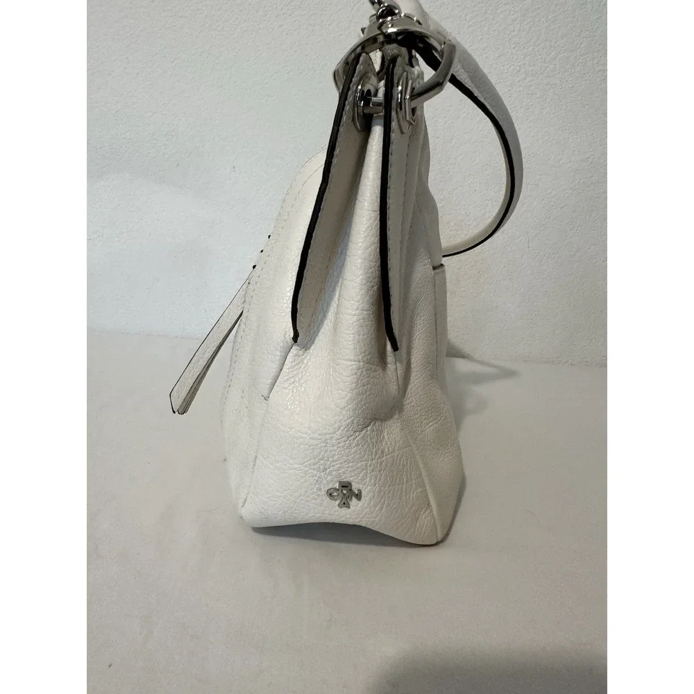 OrYany Danielle White Pebbled Leather‎ Shoulder Bag